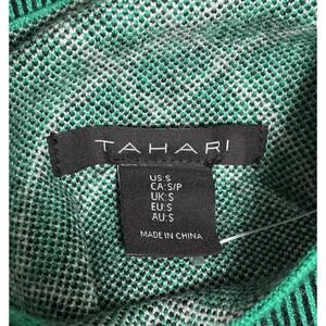 Tahari Women’s Green Black Plaid Long Sleeve Button Shirt Top NWOT